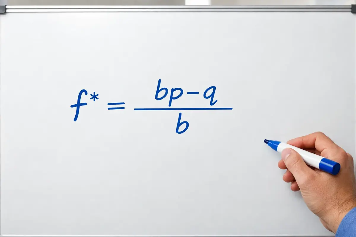Formule mathématique écrite à la main sur un tableau blanc