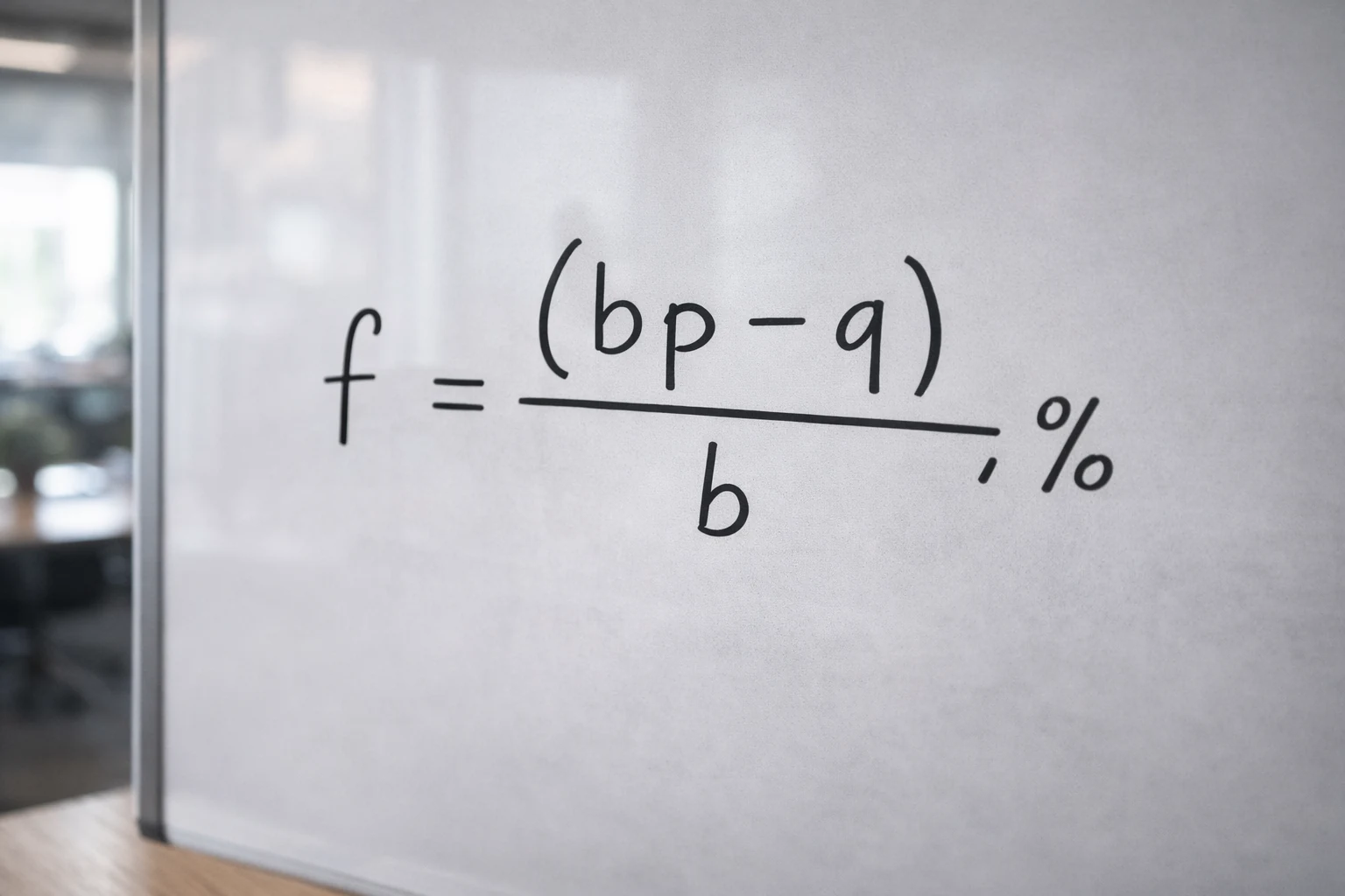Formule mathématique écrite sur tableau blanc